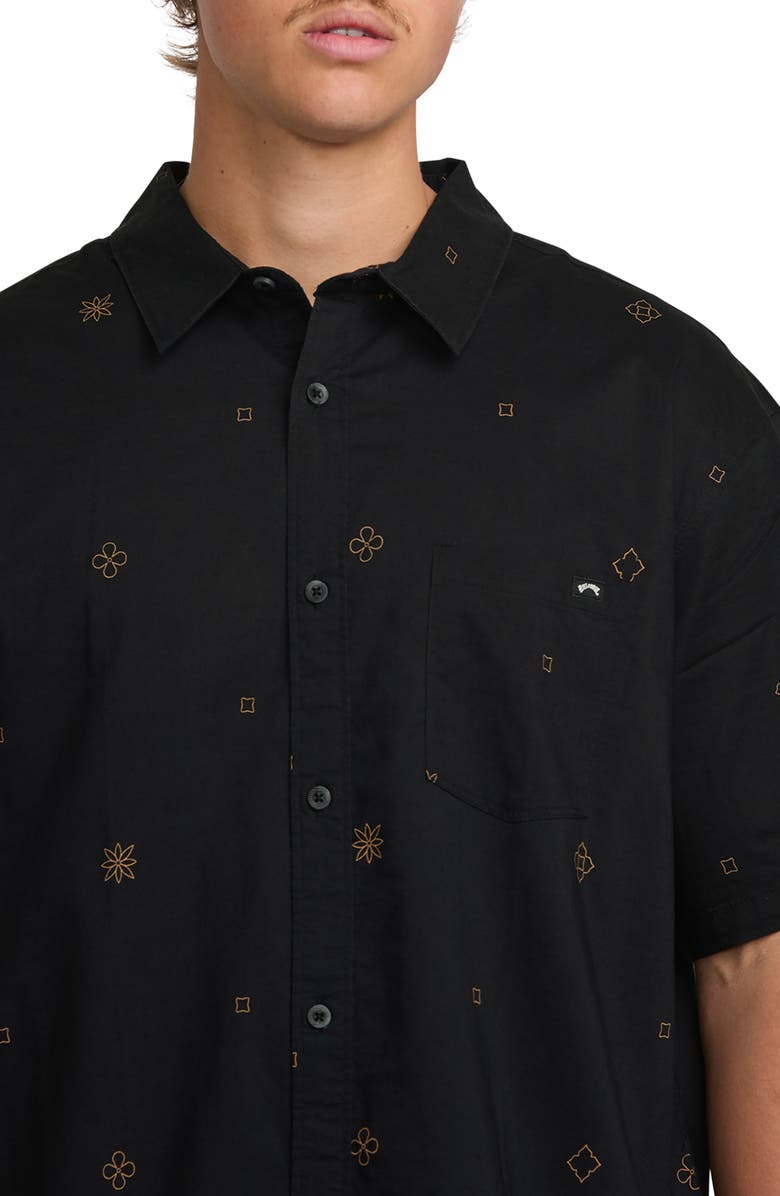 Billabong Sundays Print Short Sleeve Button-Up Shirt, Alternate, color, 