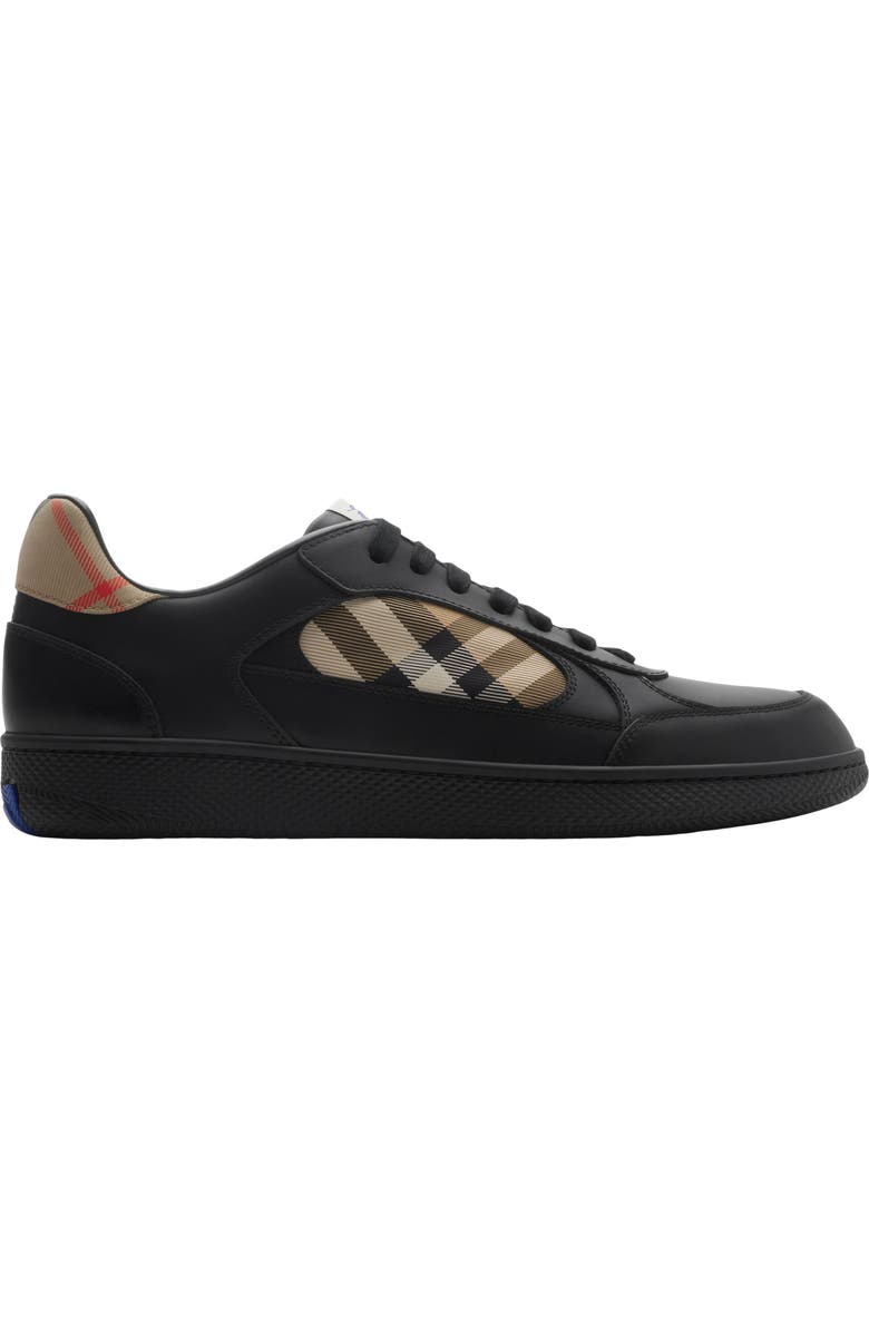 Burberry Terrace Check Leather & Canvas Sneaker, Main, color, Black/ Sand Ip Check
