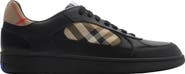 Burberry Terrace Check Leather & Canvas Sneaker