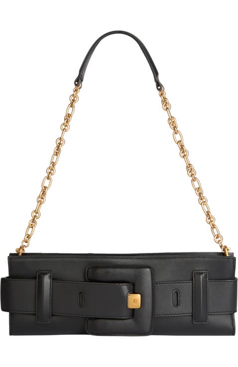 Anthem smooth leather clutch