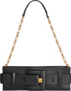 Balmain Anthem smooth leather clutch