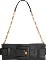 Balmain Anthem smooth leather clutch