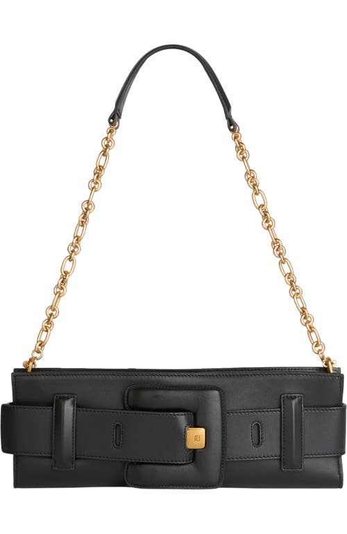Balmain Anthem smooth leather clutch in Black at Nordstrom