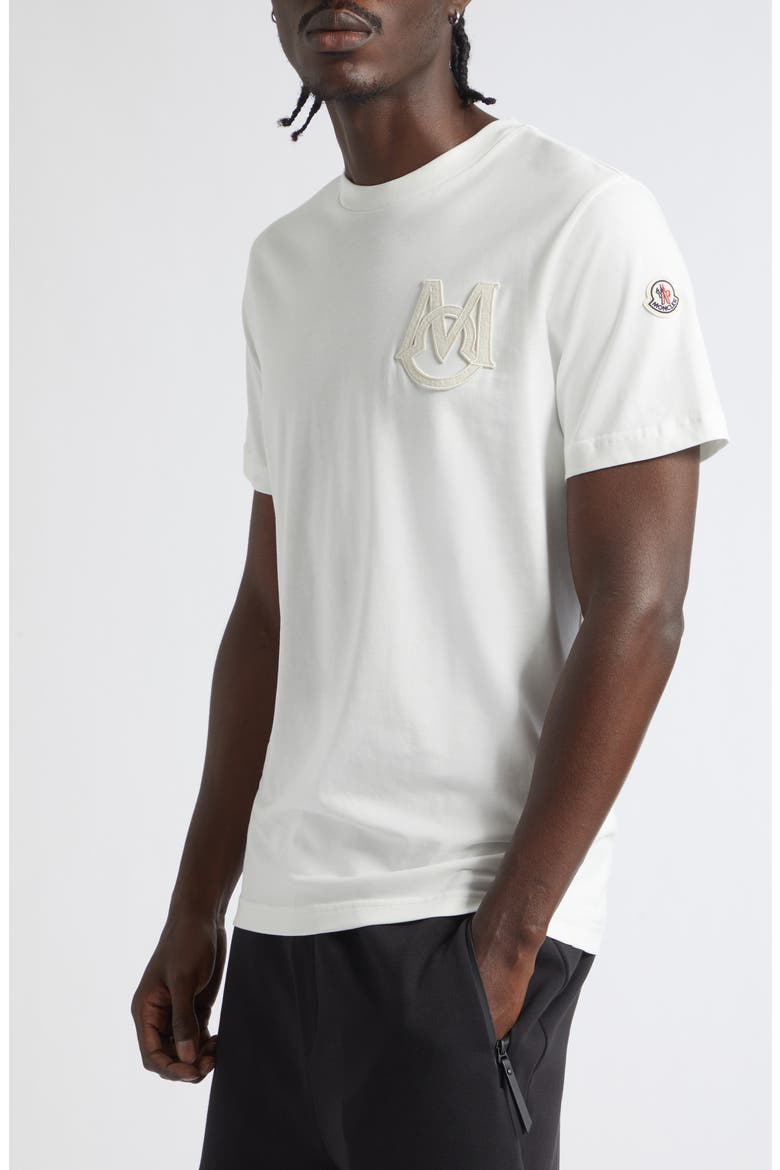 Monogram Logo Cotton T-Shirt, Alternate, color, BRIGHT WHITE