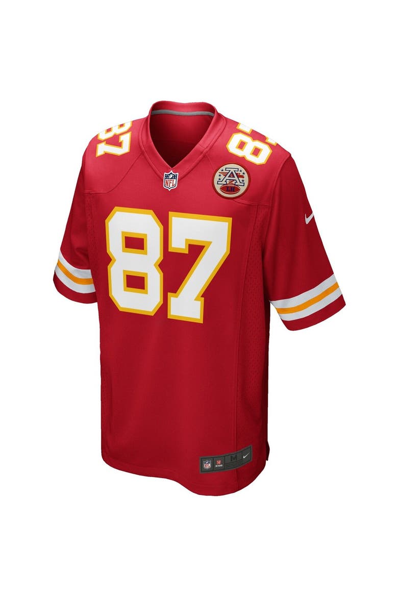 Youth Nike Travis Kelce Red Kansas City Chiefs Team Color Game Jersey, Alternate, color, RED