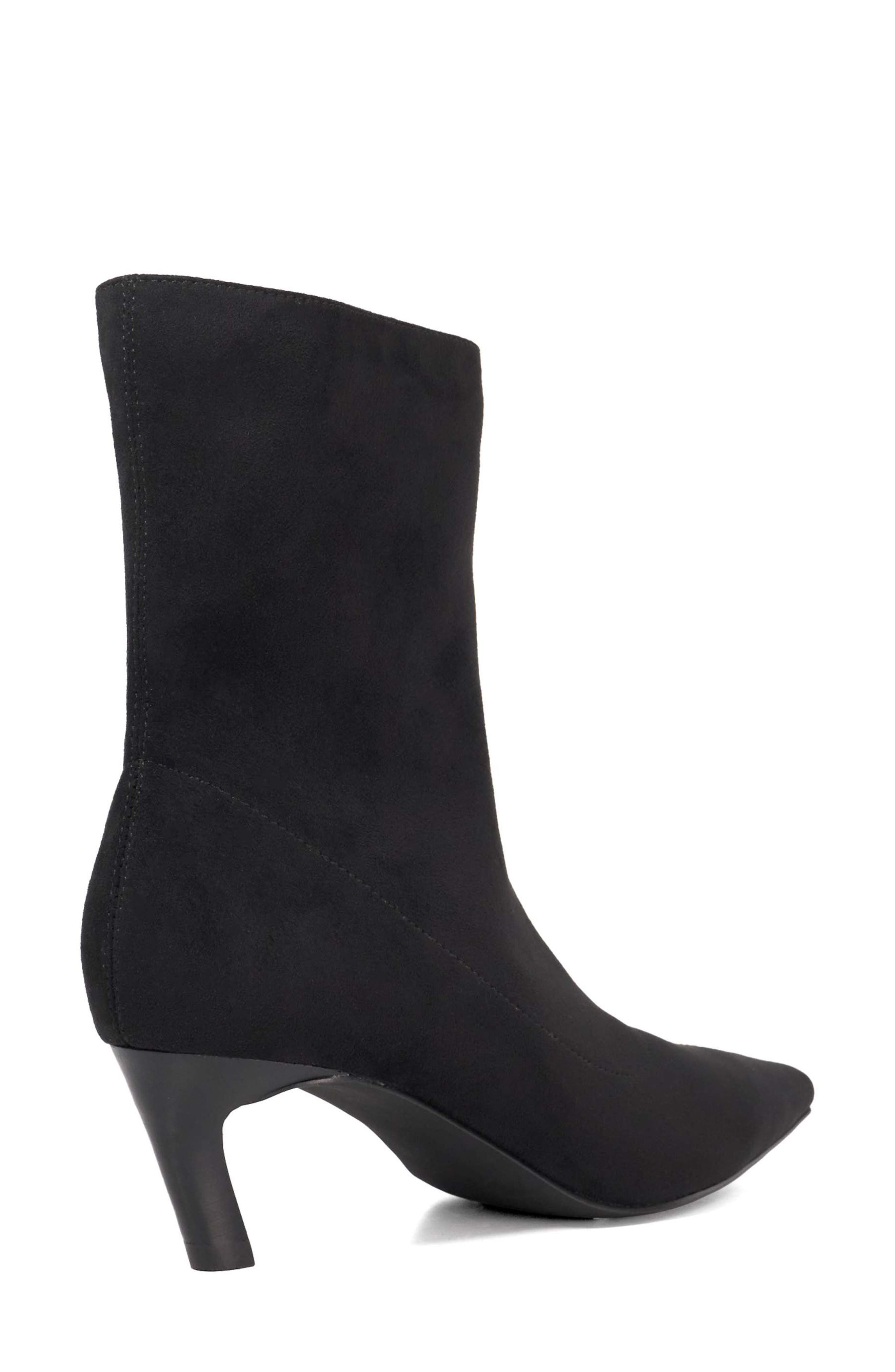 Dune London Oliya Pointed Toe Bootie, Alternate, color, Black
