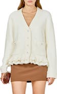 Endless Rose Fuzzy Ruffle Cardigan