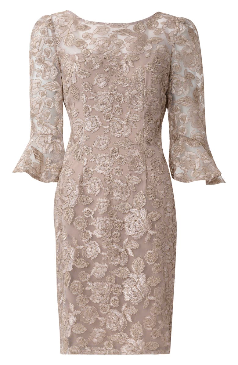 Adrianna Papell Rosie Embroidered Cocktail Dress, Alternate, color, 