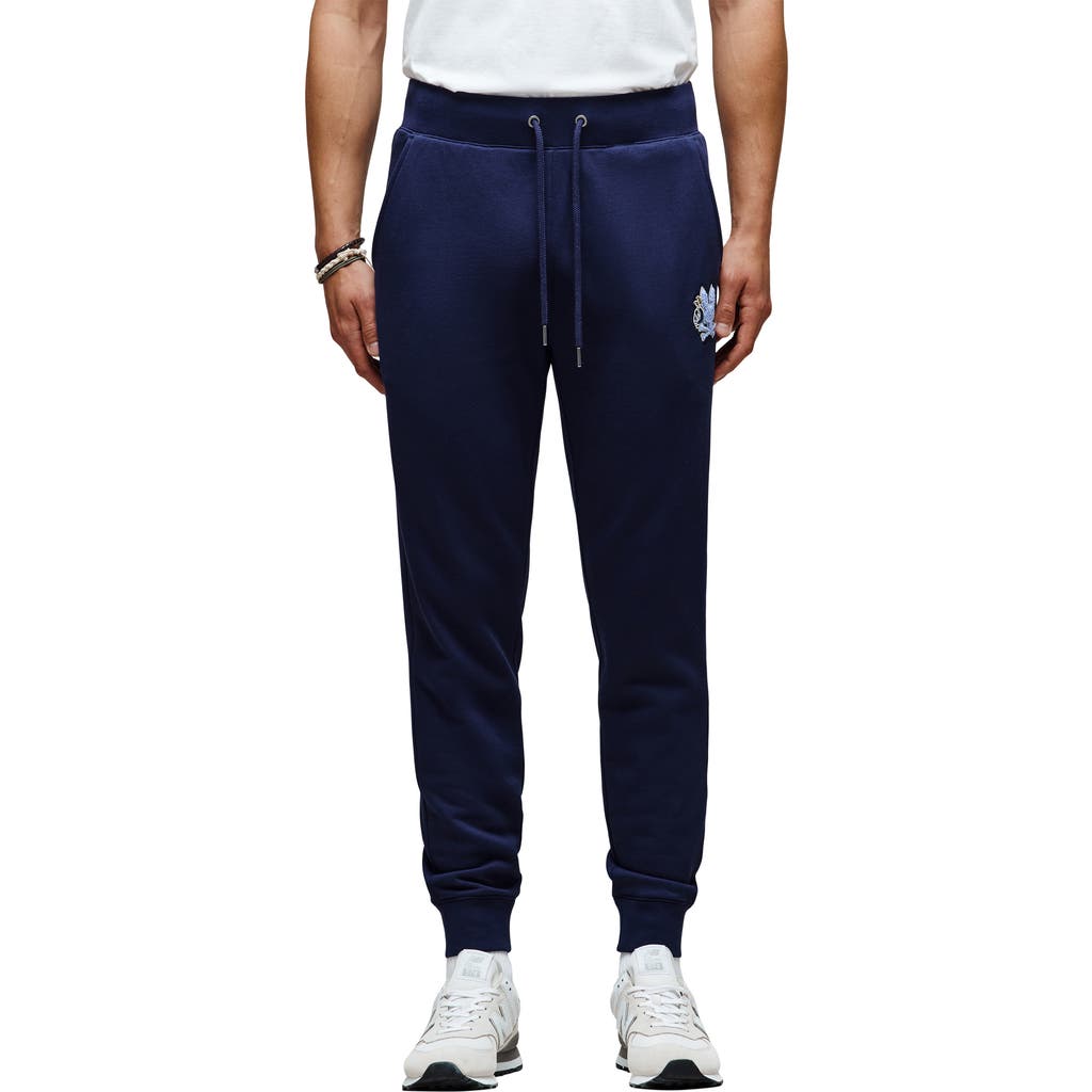 Psycho Bunny Auguste Floral Patch Cotton Joggers in Evening Blue  product