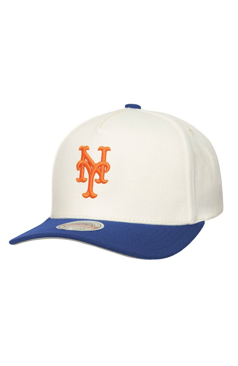 Mitchell & Ness Men's Mitchell & Ness Cream New York Mets Stretch-Snapback Hat, Main, color, Cream