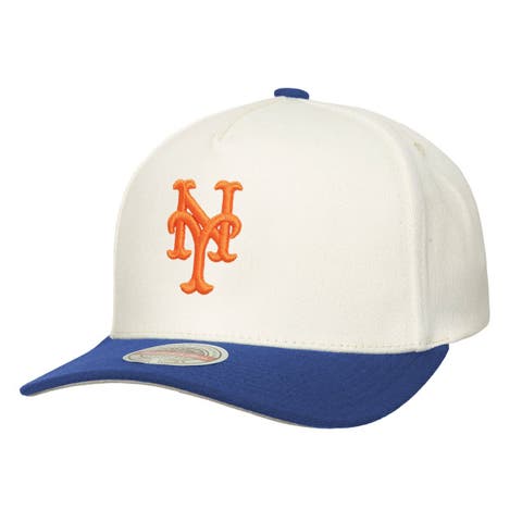 Men's Mitchell & Ness Cream New York Mets Stretch-Snapback Hat