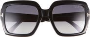 TOM FORD Kaya 54mm Polarized Gradient Square Sunglasses
