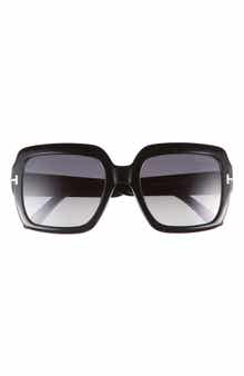 TOM FORD Kaya 54mm Polarized Gradient Square Sunglasses