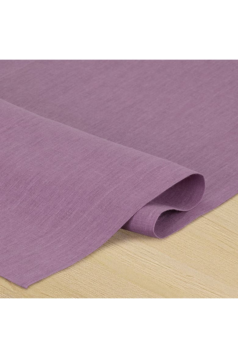 Linen Table Runner - Fete, Alternate, color, Mulberry