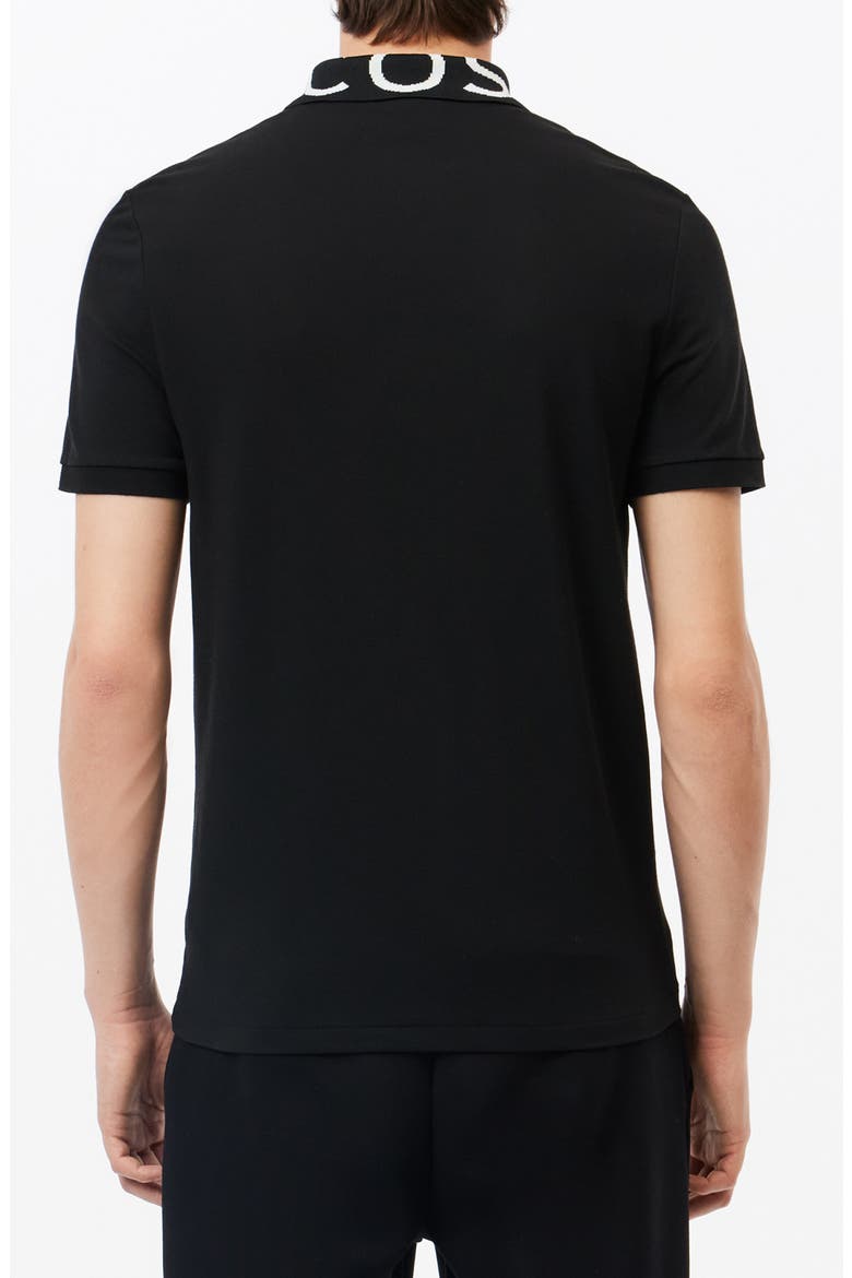 Semi Fancy Slim Fit Piqué Knit Polo, Alternate, color, 031 BLACK