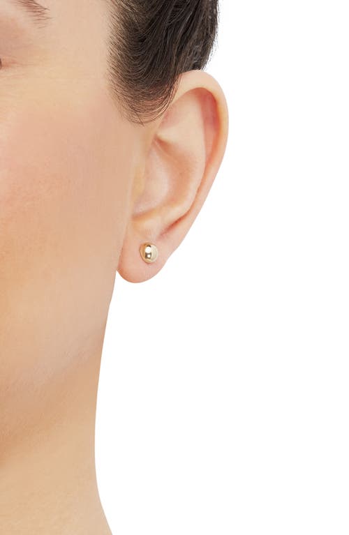 Frankie & Zoe 6mm Half Ball Stud Earrings In Gold