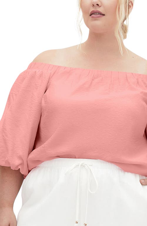 City Chic Have Off The Shoulder Top In Pout