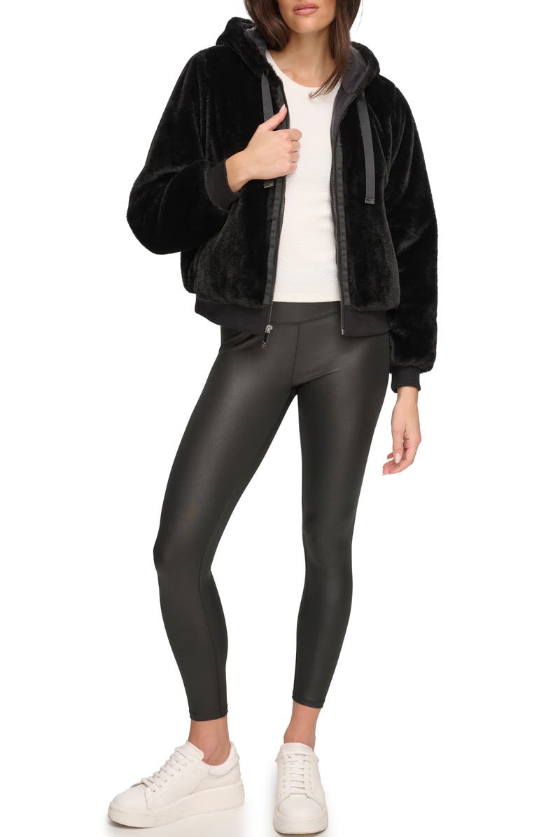 Andrew Marc Sport Faux Fur Hooded Jacket, Alternate, color, 