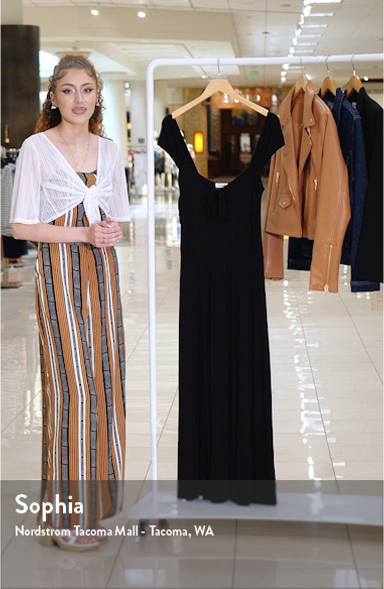 Tie Front Cap Sleeve Knit Dress, sales video thumbnail