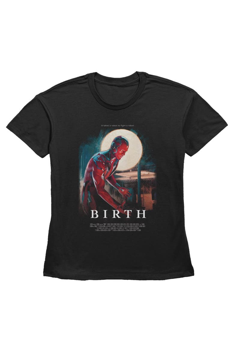 Women's Rebirth Poster Short Sleeve T-Shirt, Main, color, Black