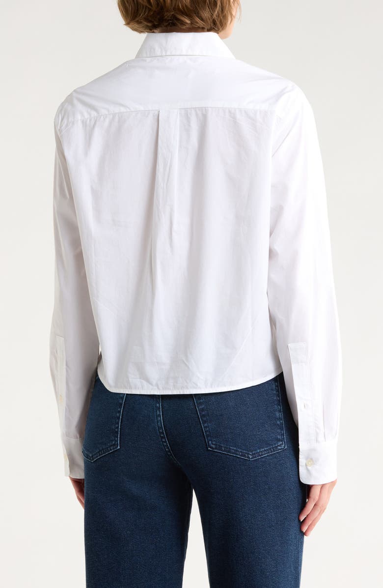 CISSA The Bib Cotton Button-Up Shirt, Alternate, color, Optic White