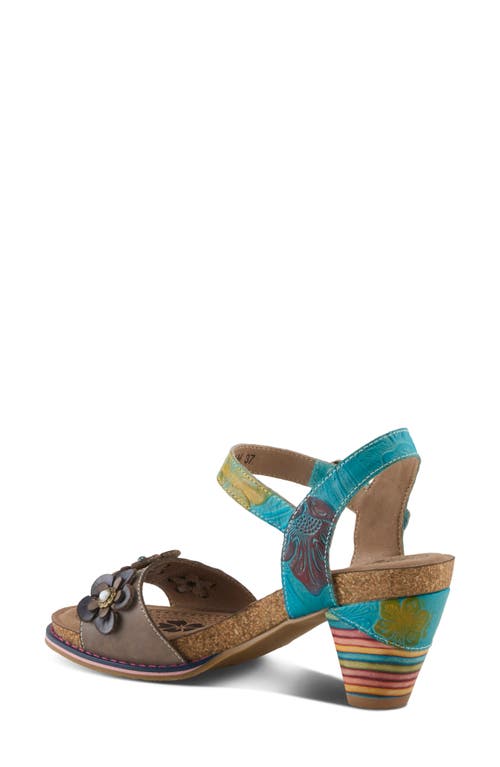 L'artiste By Spring Step Bluesky Sandal In Turquoise Multi