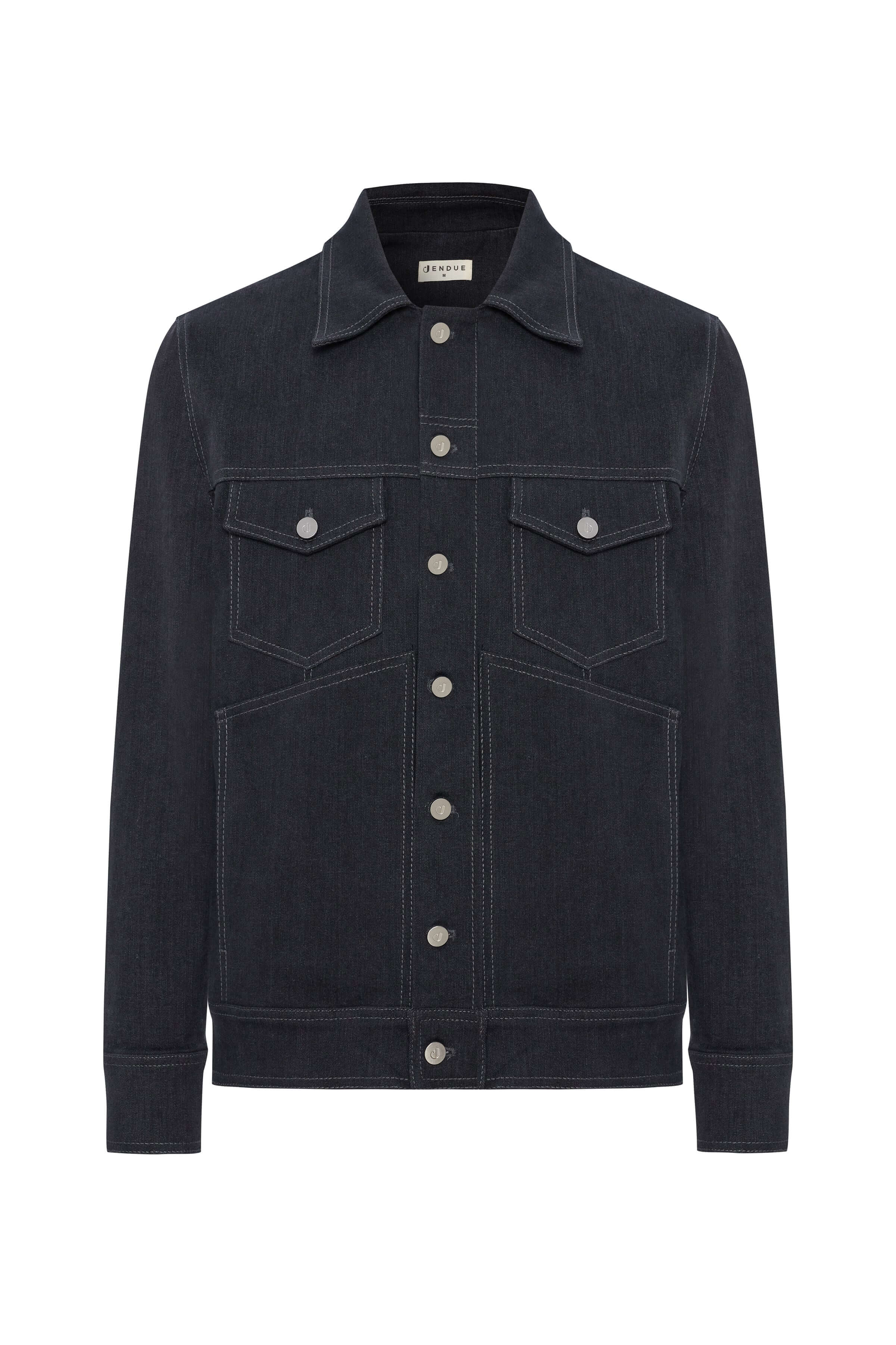 Мужские куртки Jendue US Livorno Denim Jacket - Dark Wash Jean Jacket — фото 2