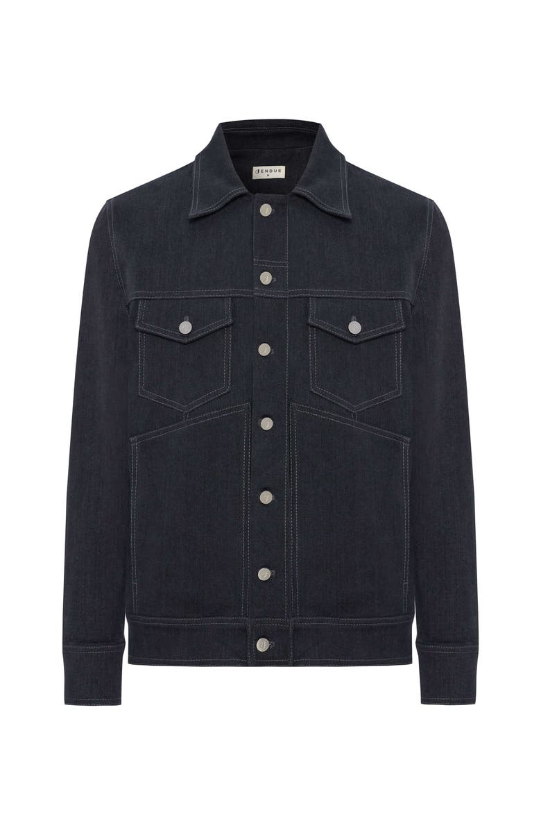 Jendue US Livorno Denim Jacket - Men's Dark Wash Jean Jacket, Alternate, color, Deep Blue