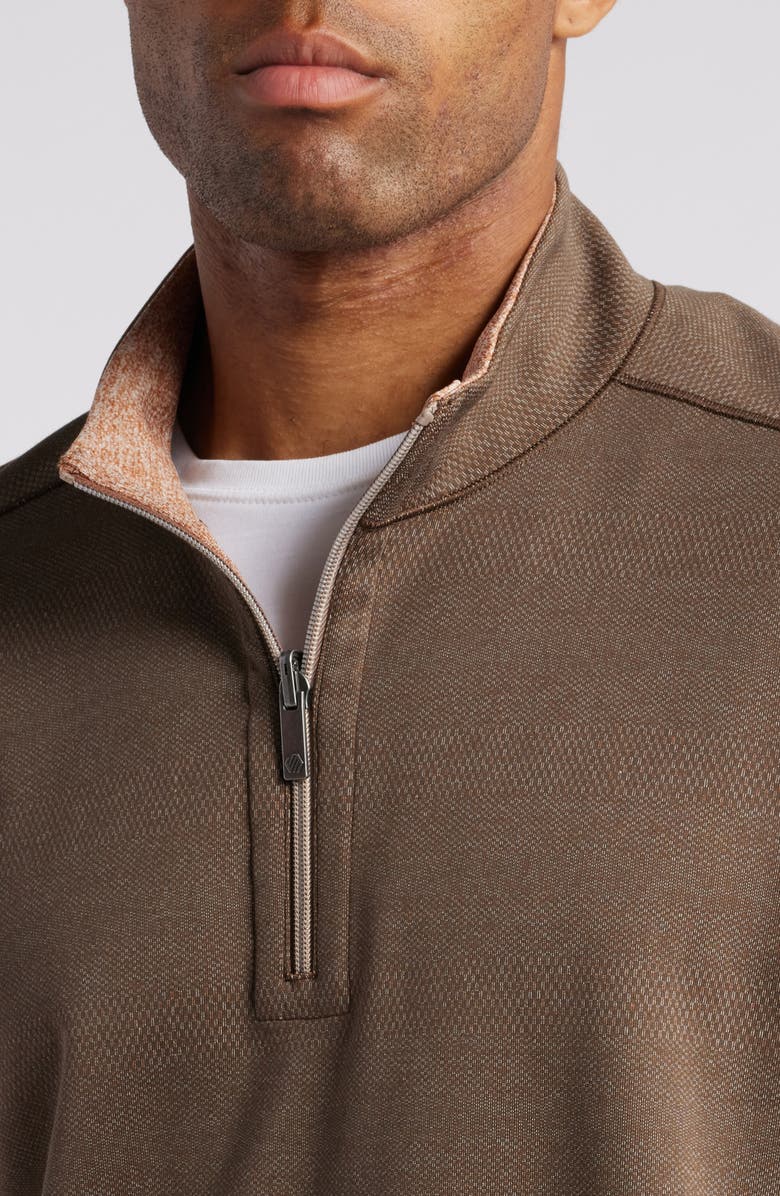 Johnston & Murphy XC4<sup>®</sup> Reversible Performance Quarter Zip Pullover, Alternate, color, Brown