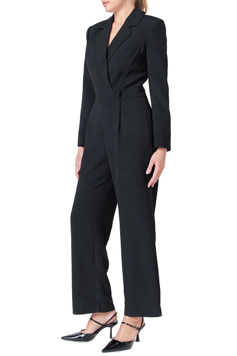 Long Sleeve Wide Leg Jumpsuit, Alternate, color, BLACK
