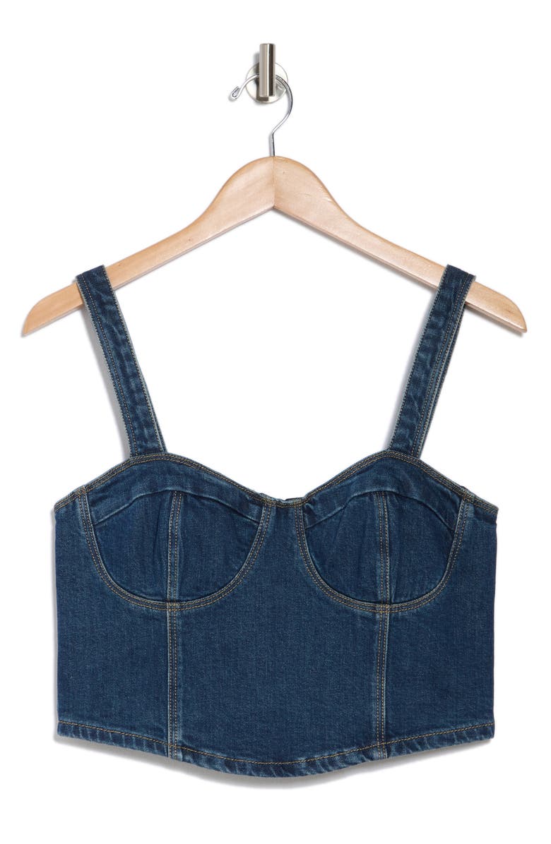 PAIGE Guilia Denim Crop Top, Alternate, color, Sketchbook