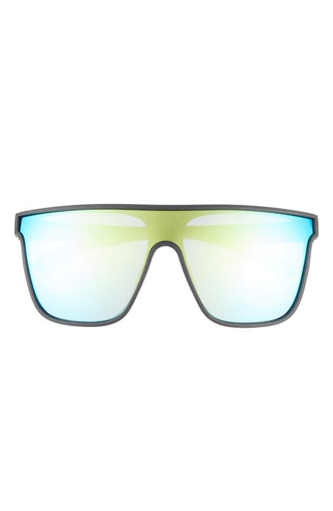 140mm Mirrored Flat Top Sunglasses