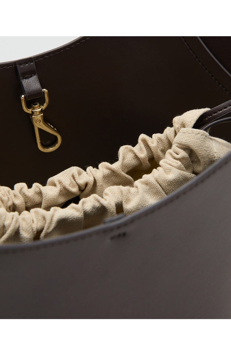 MANGO Faux Leather Bucket Bag, Alternate, color,