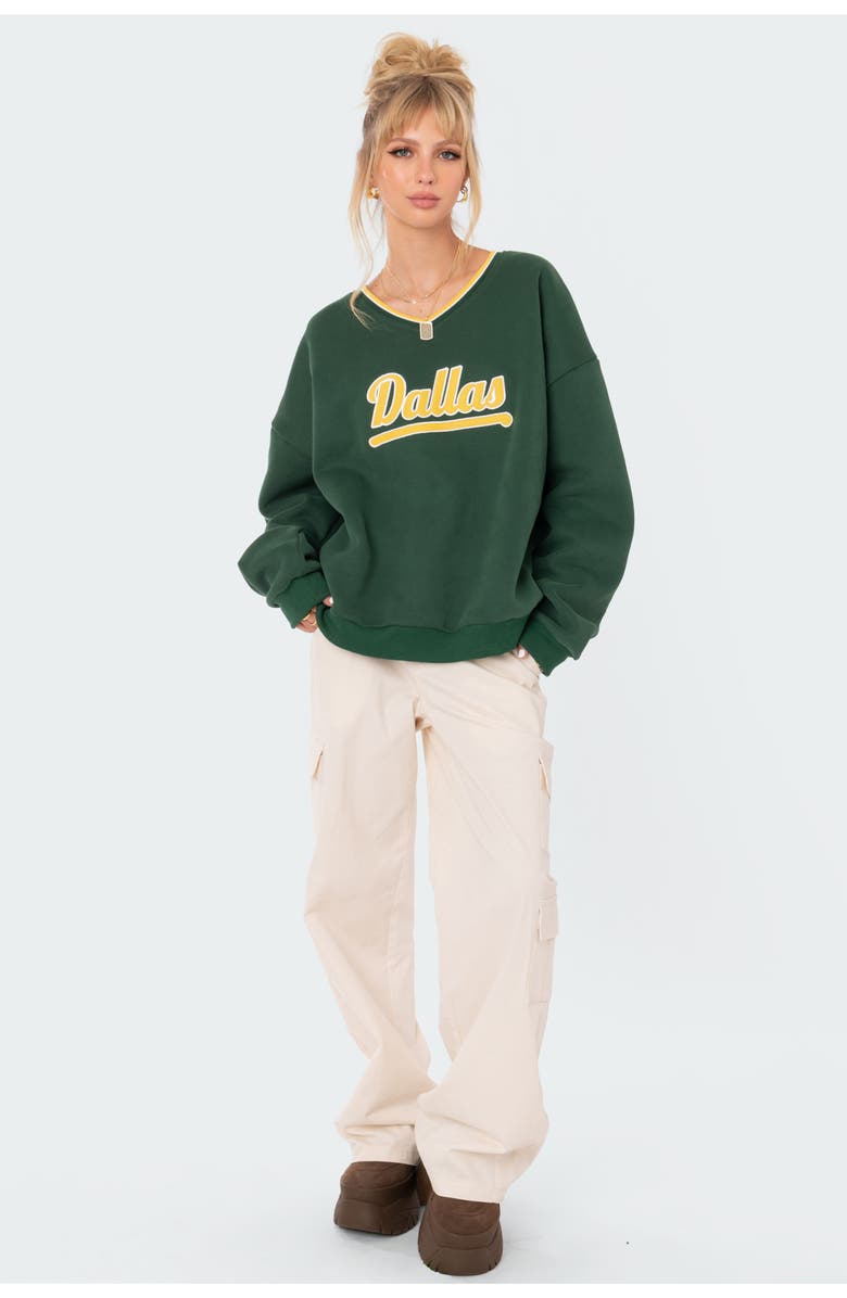 EDIKTED Dallas Sweatshirt, Alternate, color, Green