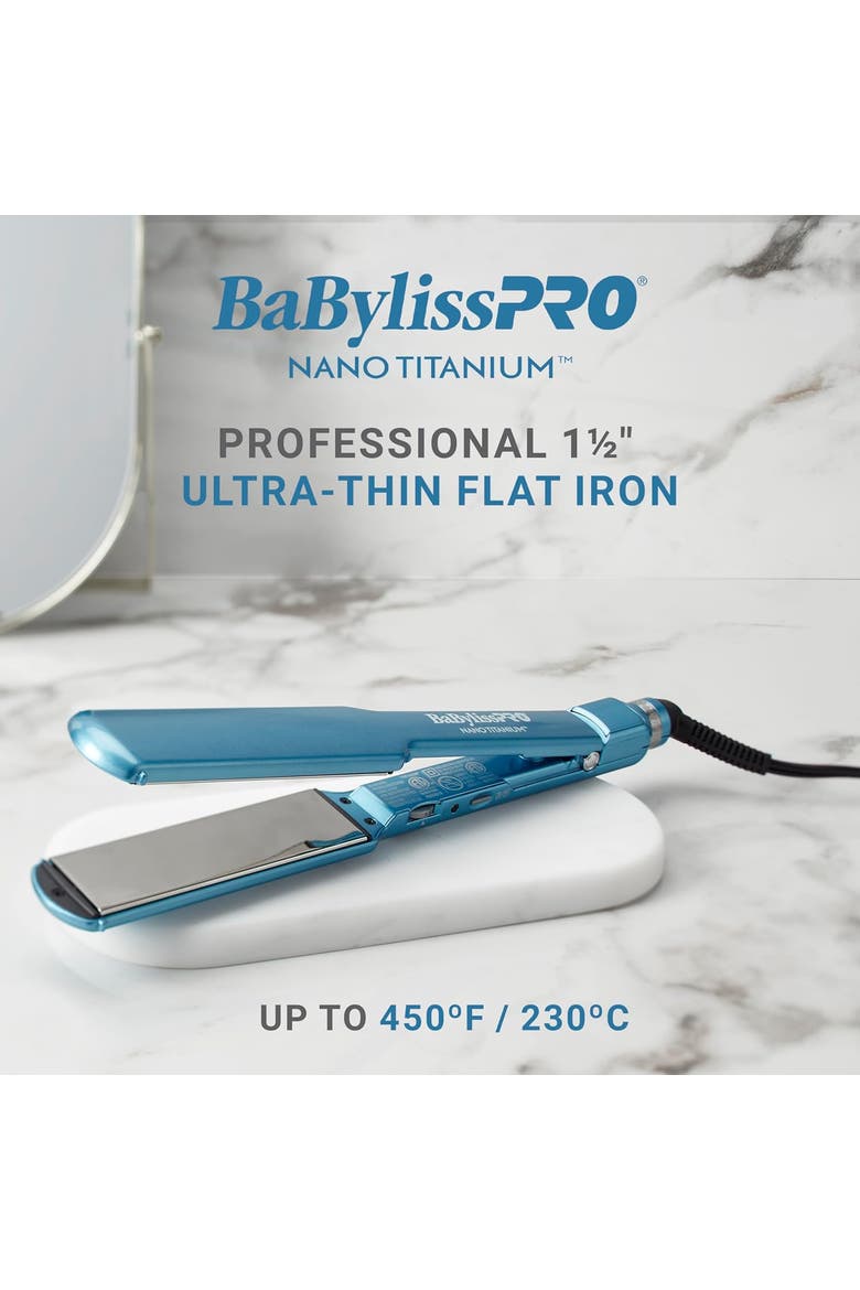 Nano Titanium 1½" Ultra-Thin Flat Iron, Alternate, color, Blue