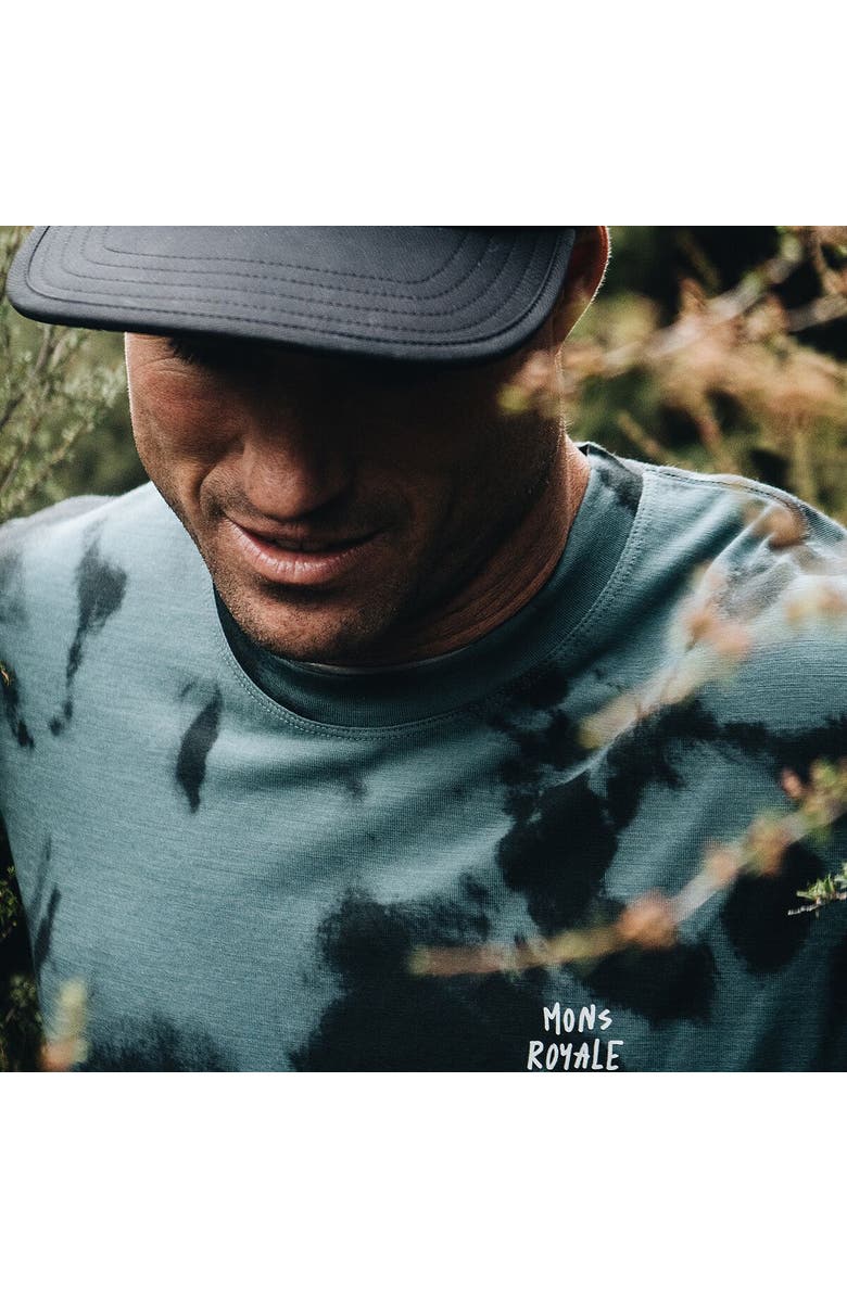 Mons Royale Icon Tie Dyed T-Shirt - Men
s, Alternate, color, Sage Tie Dye