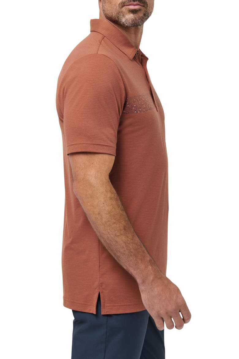 The Heater Chest Stripe Performance Golf Polo, Alternate, color, MAPLE