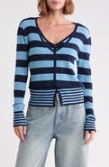 AREA STARS Striped Long Sleeve Knit Top