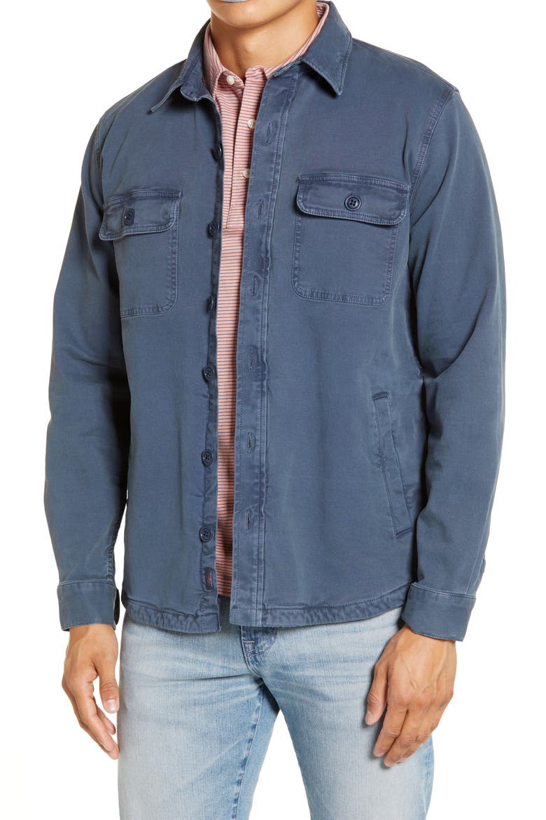 Cotton Shirt Jacket, Main, color, NAVY
