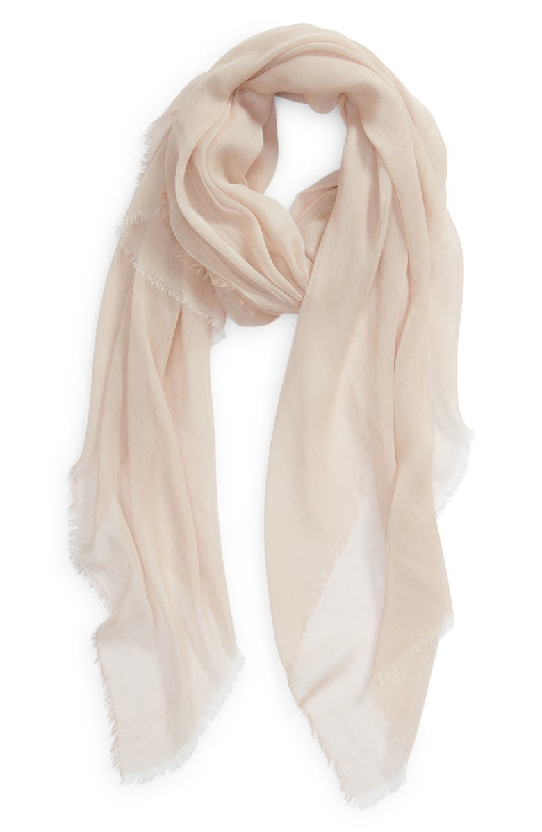 Nordstrom Modal & Silk Scarf, Alternate, color, Beige Sand
