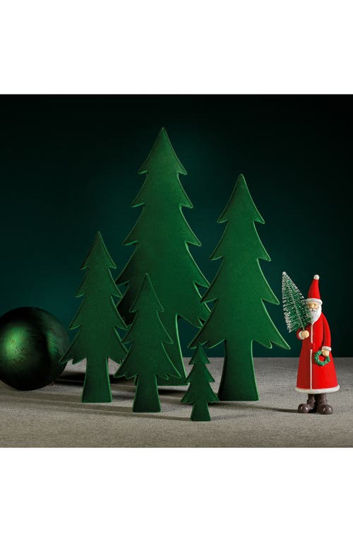 Zodax Kazuko 3-piece Set Flocked Tree Figurines In Green