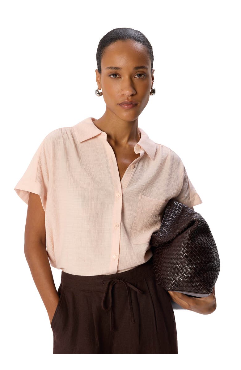 Whistles Nicola Textured Shirt, Alternate, color, Pale Pink