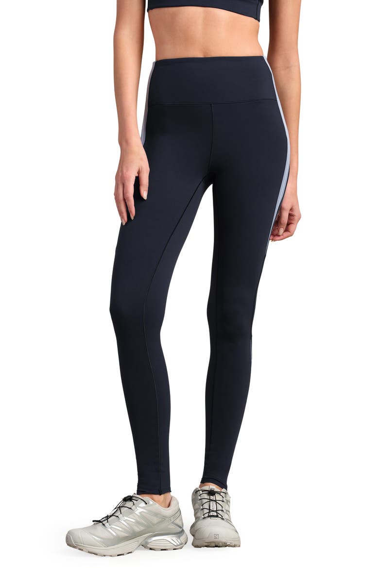 Retro Revive Side Stripe Leggings, Main, color, NAVY BLUE