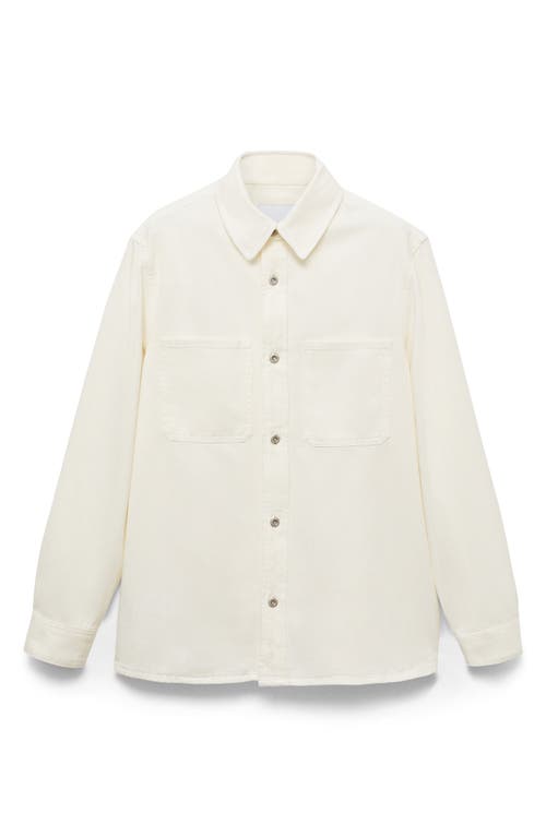 Mango Men's Lyocell Regular-fit Overshirt In Off White