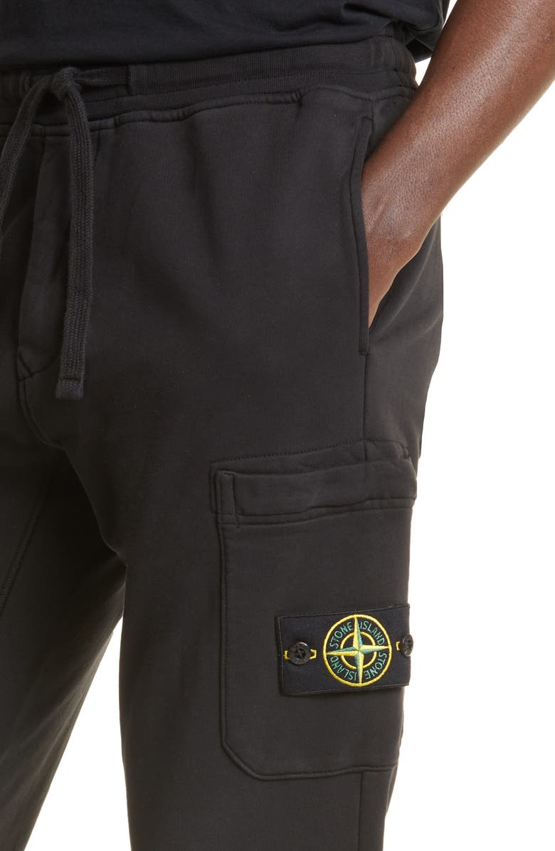 Stone Island Cotton Fleece Cargo Joggers, Alternate, color, 