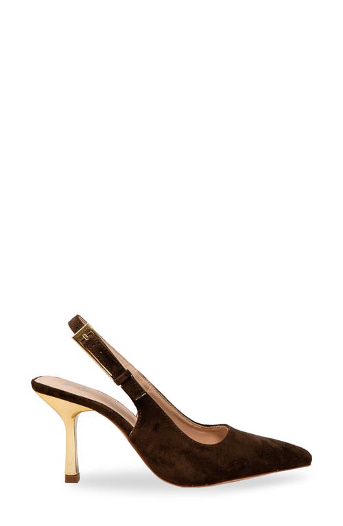 Chase & Chloe Chase And Chloe Slingback Pump In Brown