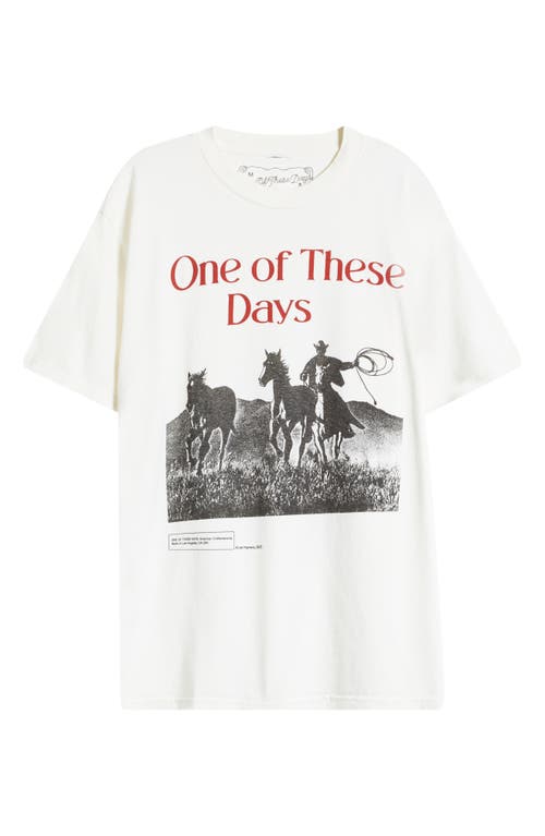 One Of These Days Across The Plains Graphic T-shirt In Bone