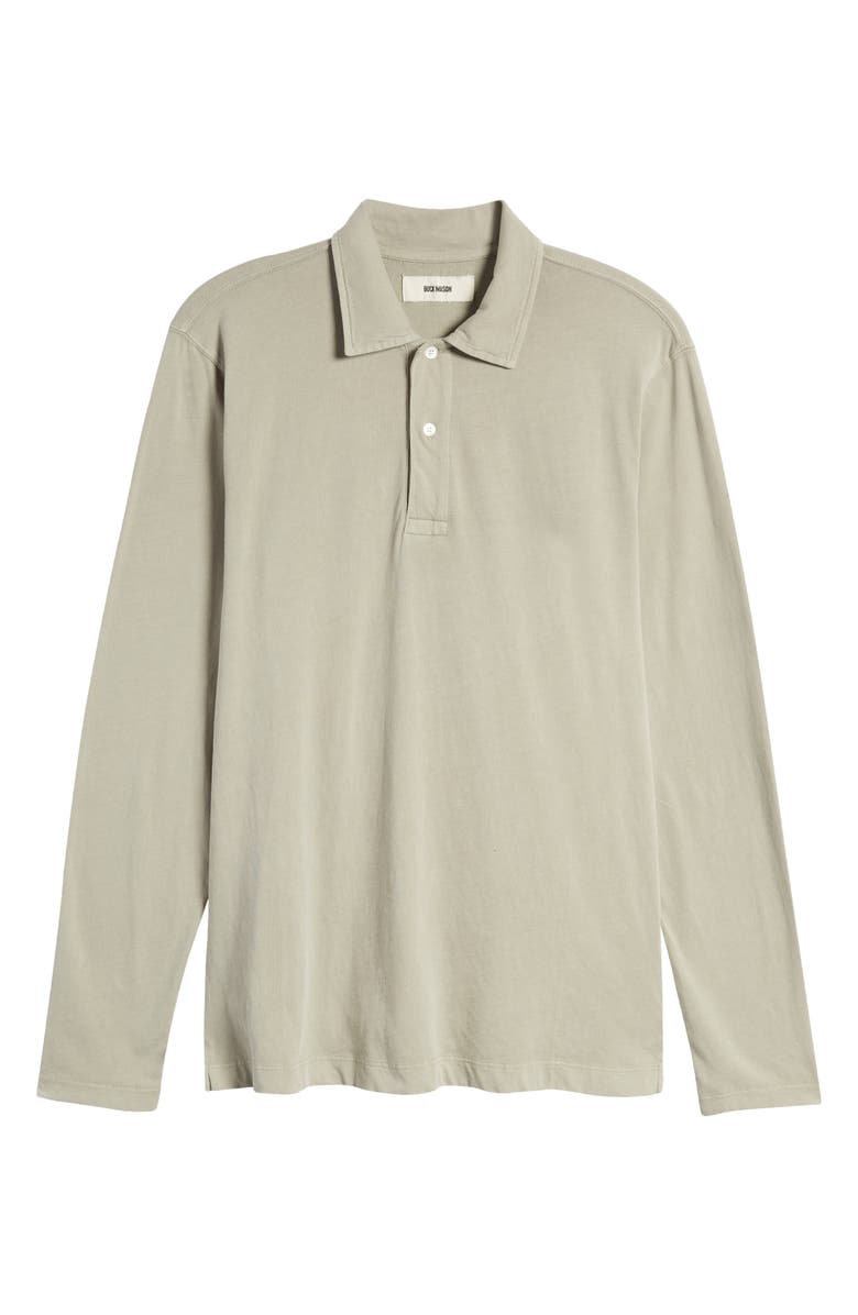 BUCK MASON Sueded Long Sleeve Cotton Polo, Alternate, color, 