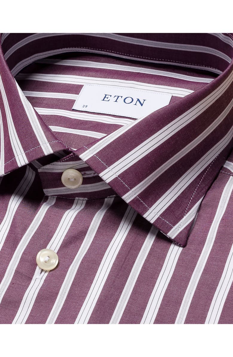 Eton Contemporary Fit Stripe Cotton Dress Shirt, Alternate, color, 