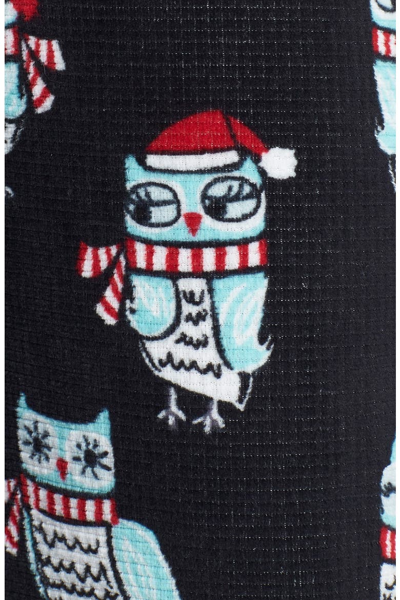 Print Thermal Pants, Alternate, color, BLACK OWL